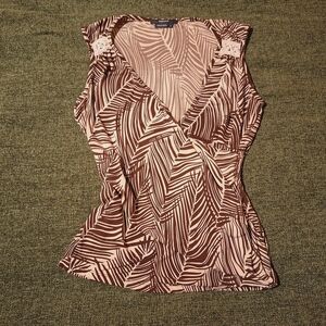 Brown Patterned Women's Top